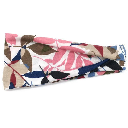 Women Boho Yoga Hair Bands Flower Print Wide Running Stretch Elastic Headband Polyester Bandana Hair Sports Gifts Accessories