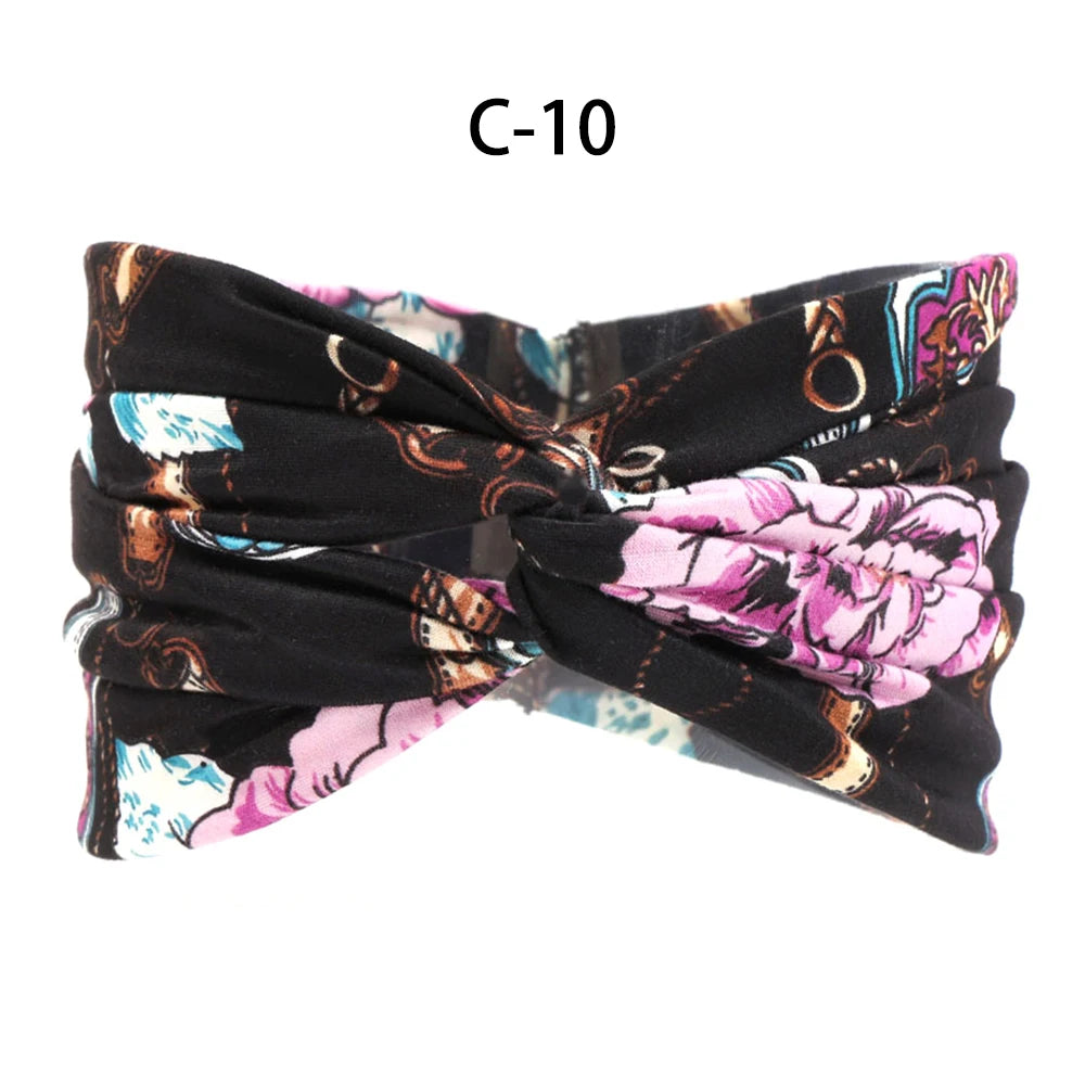 13 Colors Nonslip Elastic Folds Yoga Hairband Fashion Wide Sports Headband Running Accessories Summer Stretch Hair Band