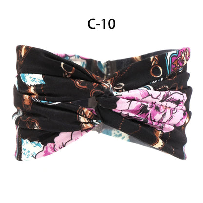 13 Colors Nonslip Elastic Folds Yoga Hairband Fashion Wide Sports Headband Running Accessories Summer Stretch Hair Band