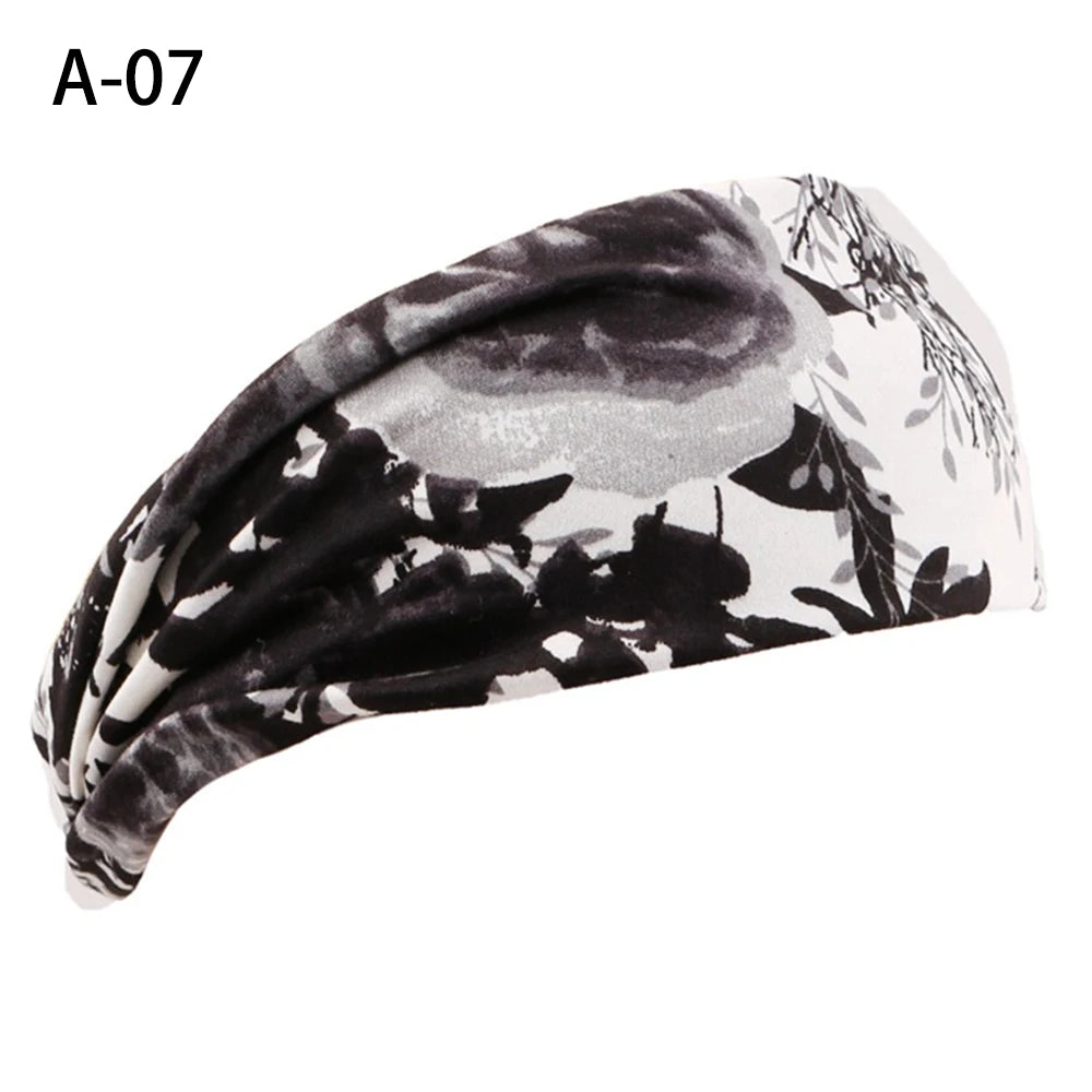 13 Colors Nonslip Elastic Folds Yoga Hairband Fashion Wide Sports Headband Running Accessories Summer Stretch Hair Band