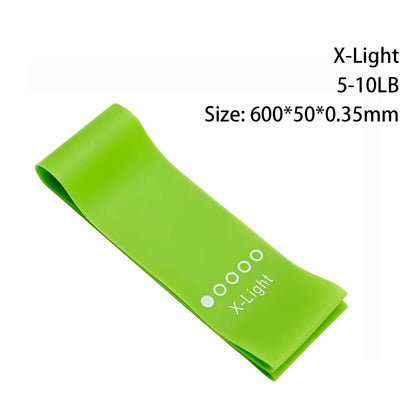 Yoga Resistance Rubber Bands Fitness Elastic Bands 0.3-1.1Mm Gym Strength Training Pilates Latex Elastic Bands Indoor Equipment