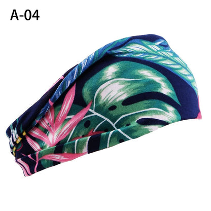 13 Colors Nonslip Elastic Folds Yoga Hairband Fashion Wide Sports Headband Running Accessories Summer Stretch Hair Band