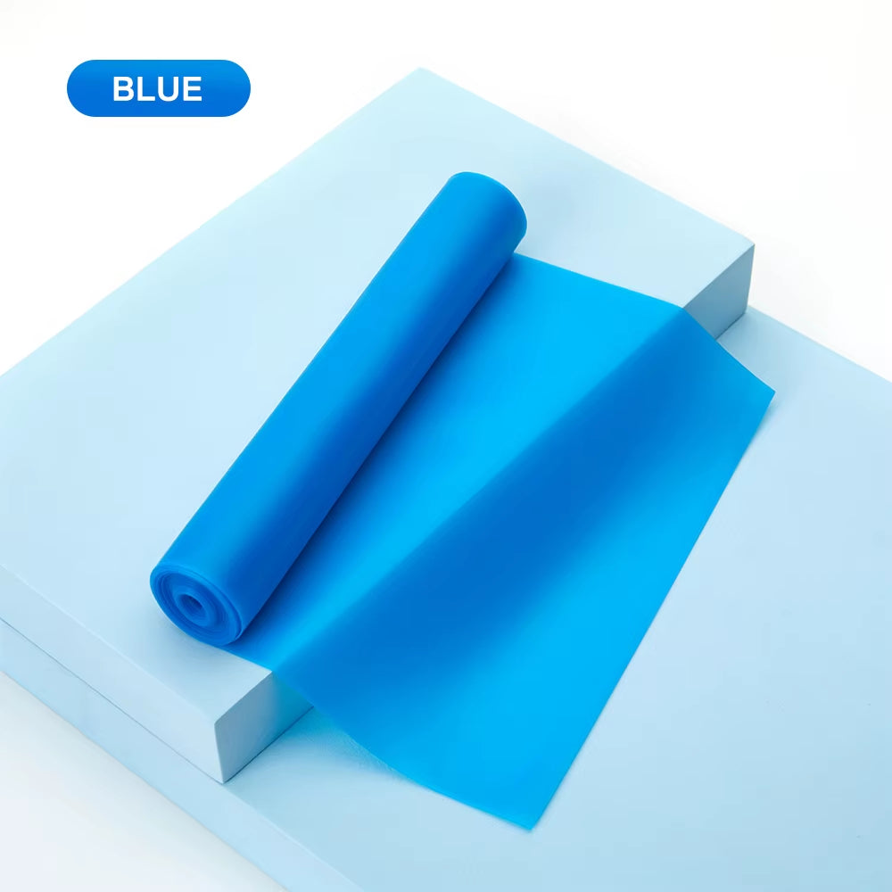 Yoga Pilates Stretch Resistance Band Exercise Fitness Band Training Elastic Exercise Fitness Rubber 150Cm Natural Rubber Gym
