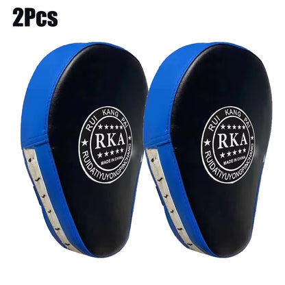 Curved Boxing Pad Muay Thai Hand Target Sanda Kickboxing Training Thickened Earthquake-Resistant Focus Punching Mitts PU Leather
