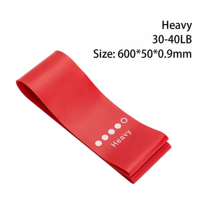 Yoga Resistance Rubber Bands Fitness Elastic Bands 0.3-1.1Mm Gym Strength Training Pilates Latex Elastic Bands Indoor Equipment
