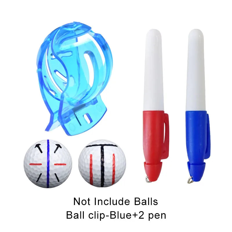 Pack 1 Set Golf Ball Liner with Pen Putter Line Golf Training Aids Accessories