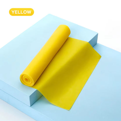 Yoga Pilates Stretch Resistance Band Exercise Fitness Band Training Elastic Exercise Fitness Rubber 150Cm Natural Rubber Gym