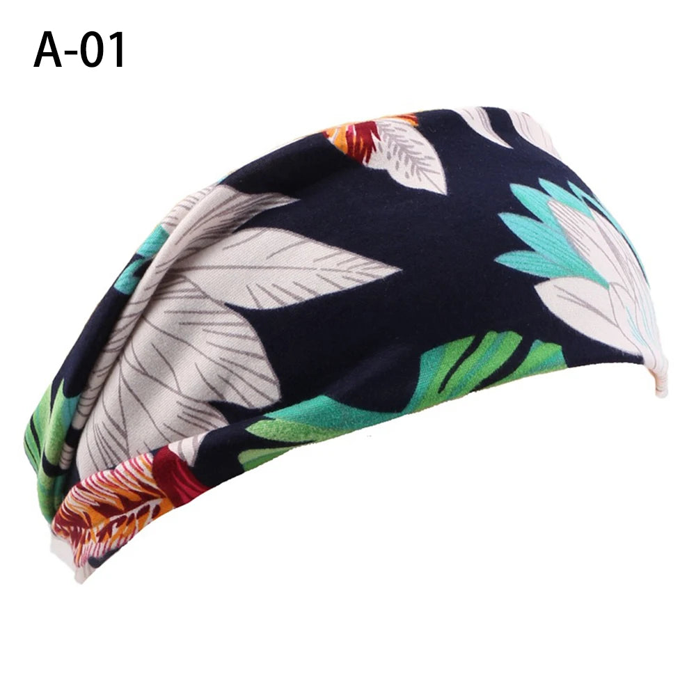 13 Colors Nonslip Elastic Folds Yoga Hairband Fashion Wide Sports Headband Running Accessories Summer Stretch Hair Band