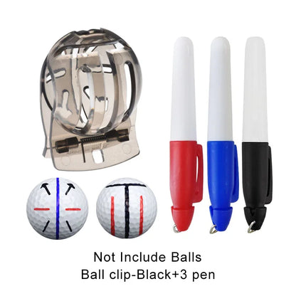 Pack 1 Set Golf Ball Liner with Pen Putter Line Golf Training Aids Accessories