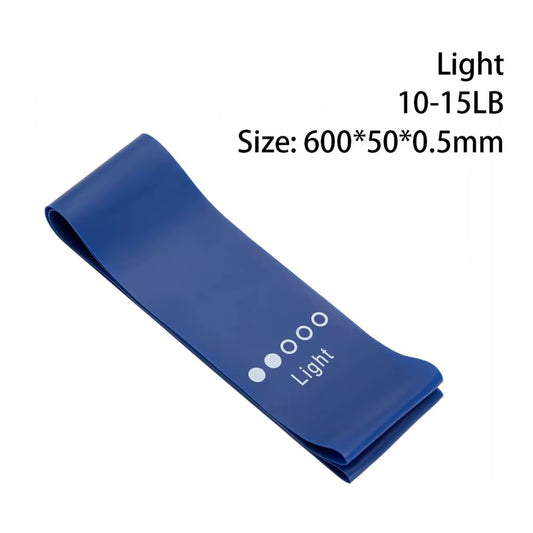 Yoga Resistance Rubber Bands Fitness Elastic Bands 0.3-1.1Mm Gym Strength Training Pilates Latex Elastic Bands Indoor Equipment