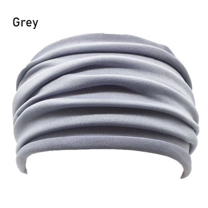 13 Colors Nonslip Elastic Folds Yoga Hairband Fashion Wide Sports Headband Running Accessories Summer Stretch Hair Band