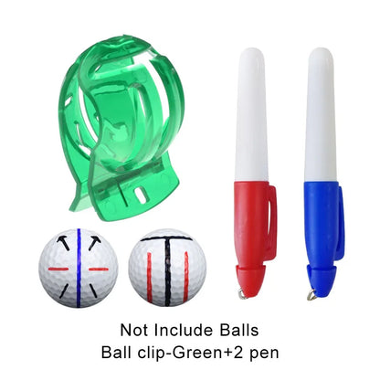 Pack 1 Set Golf Ball Liner with Pen Putter Line Golf Training Aids Accessories