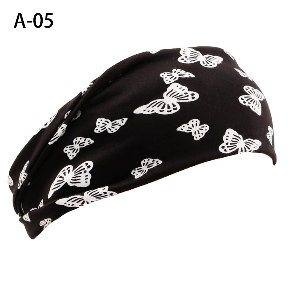 13 Colors Nonslip Elastic Folds Yoga Hairband Fashion Wide Sports Headband Running Accessories Summer Stretch Hair Band