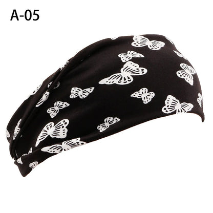 13 Colors Nonslip Elastic Folds Yoga Hairband Fashion Wide Sports Headband Running Accessories Summer Stretch Hair Band