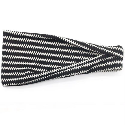 Women Boho Yoga Hair Bands Flower Print Wide Running Stretch Elastic Headband Polyester Bandana Hair Sports Gifts Accessories