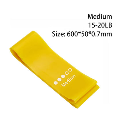 Yoga Resistance Rubber Bands Fitness Elastic Bands 0.3-1.1Mm Gym Strength Training Pilates Latex Elastic Bands Indoor Equipment