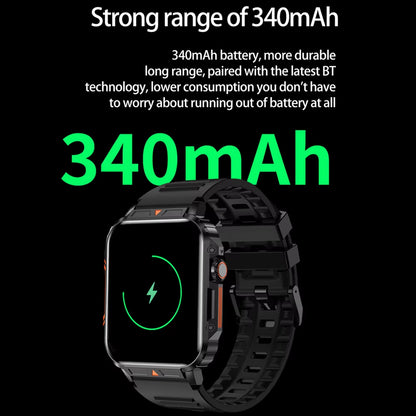 2024 New 1.95 Outdoor Military Man Smart Watch Men Bluetooth Call Smartwatch Men for Android IOS IP68 Waterproof Ftiness Watches