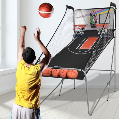 Jeu De Basketball Arcade Panier Compteur Basketball Panier De Basketball Arcade Blanc Et Noir 185X108X205Cm En Acier Bleu/Blanc/Gris/Violet