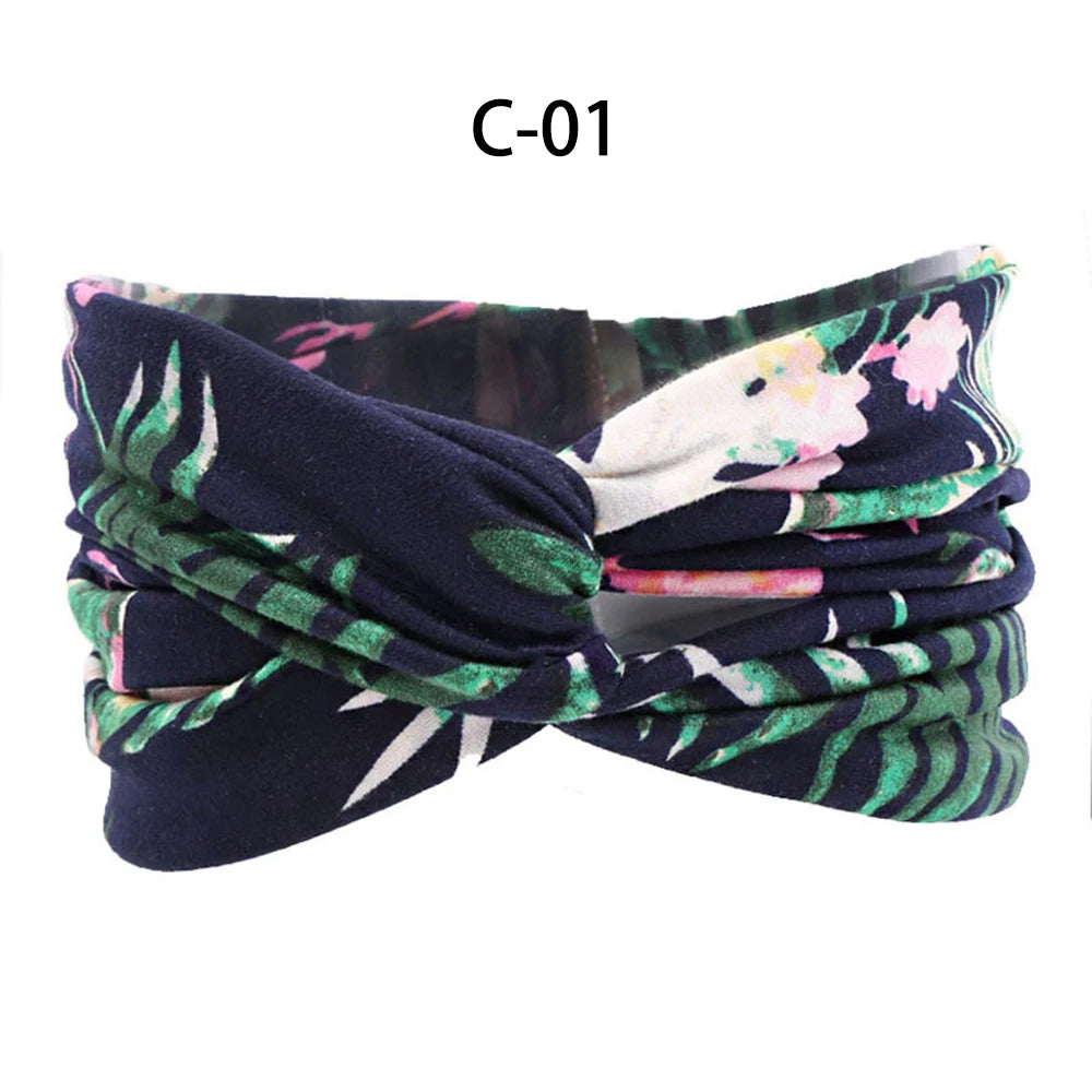 13 Colors Nonslip Elastic Folds Yoga Hairband Fashion Wide Sports Headband Running Accessories Summer Stretch Hair Band