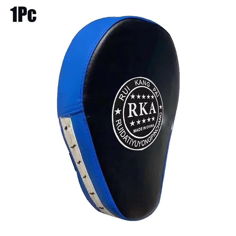 Curved Boxing Pad Muay Thai Hand Target Sanda Kickboxing Training Thickened Earthquake-Resistant Focus Punching Mitts PU Leather