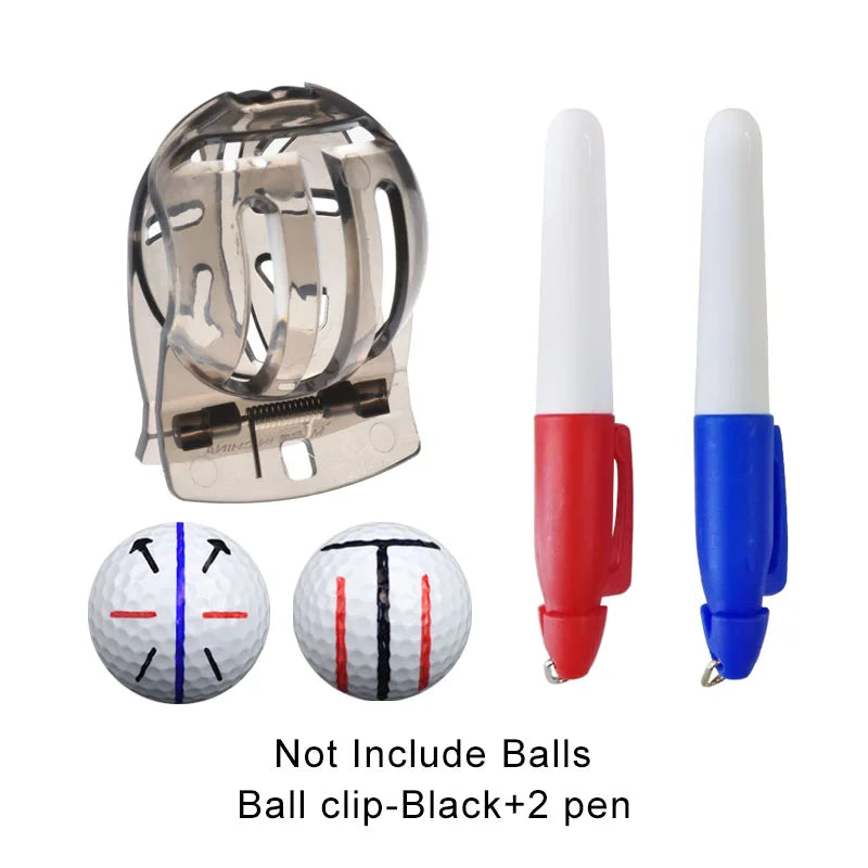 Pack 1 Set Golf Ball Liner with Pen Putter Line Golf Training Aids Accessories