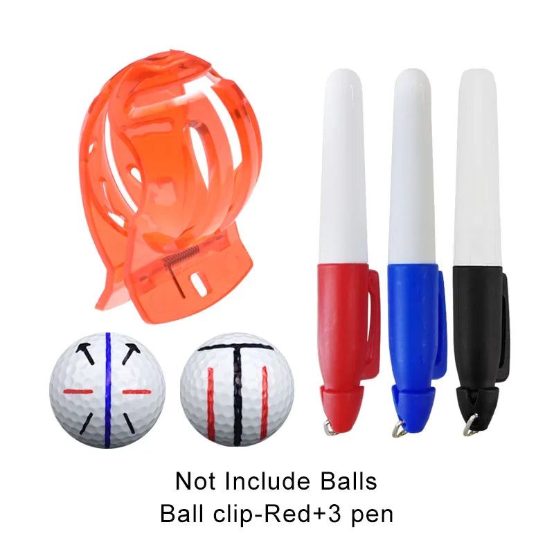 Pack 1 Set Golf Ball Liner with Pen Putter Line Golf Training Aids Accessories