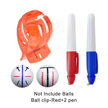 Pack 1 Set Golf Ball Liner with Pen Putter Line Golf Training Aids Accessories