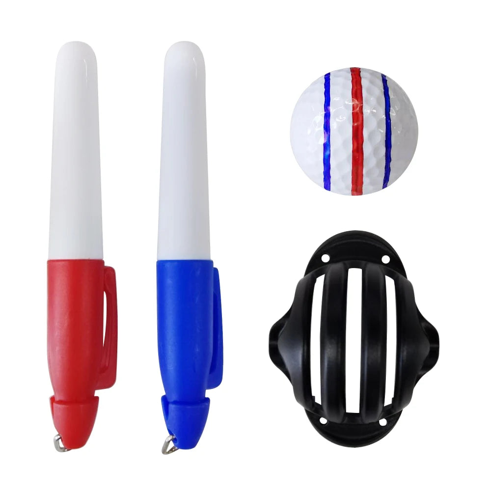 Pack 1 Set Golf Ball Liner with Pen Putter Line Golf Training Aids Accessories