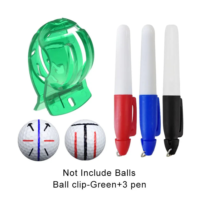 Pack 1 Set Golf Ball Liner with Pen Putter Line Golf Training Aids Accessories